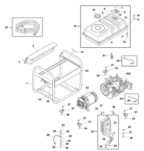 Main Unit (80107652) Diagram and Parts List for 030728V-00  Briggs and Stratton Generator